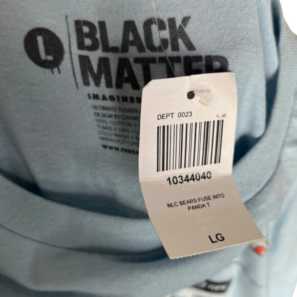 Black Matter Hot Topic Men's Large Tshirt Ultimate Fusion Panda Graphic Blue‎ - Picture 4 of 4